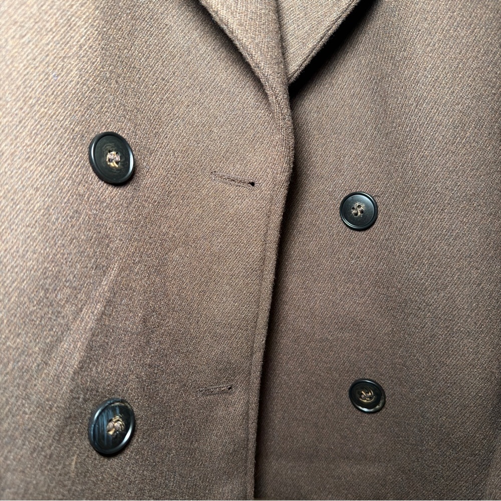 Zara Women's Dark Brown Peacoat - Picture 7 of 7